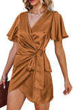 LC6113672-16-S, LC6113672-16-M, LC6113672-16-L, LC6113672-16-XL, LC6113672-16-2XL, Khaki dress