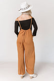 LC7711594-14-S, LC7711594-14-M, LC7711594-14-L, LC7711594-14-XL, Orange High Rise Wide Leg Suspender Pants