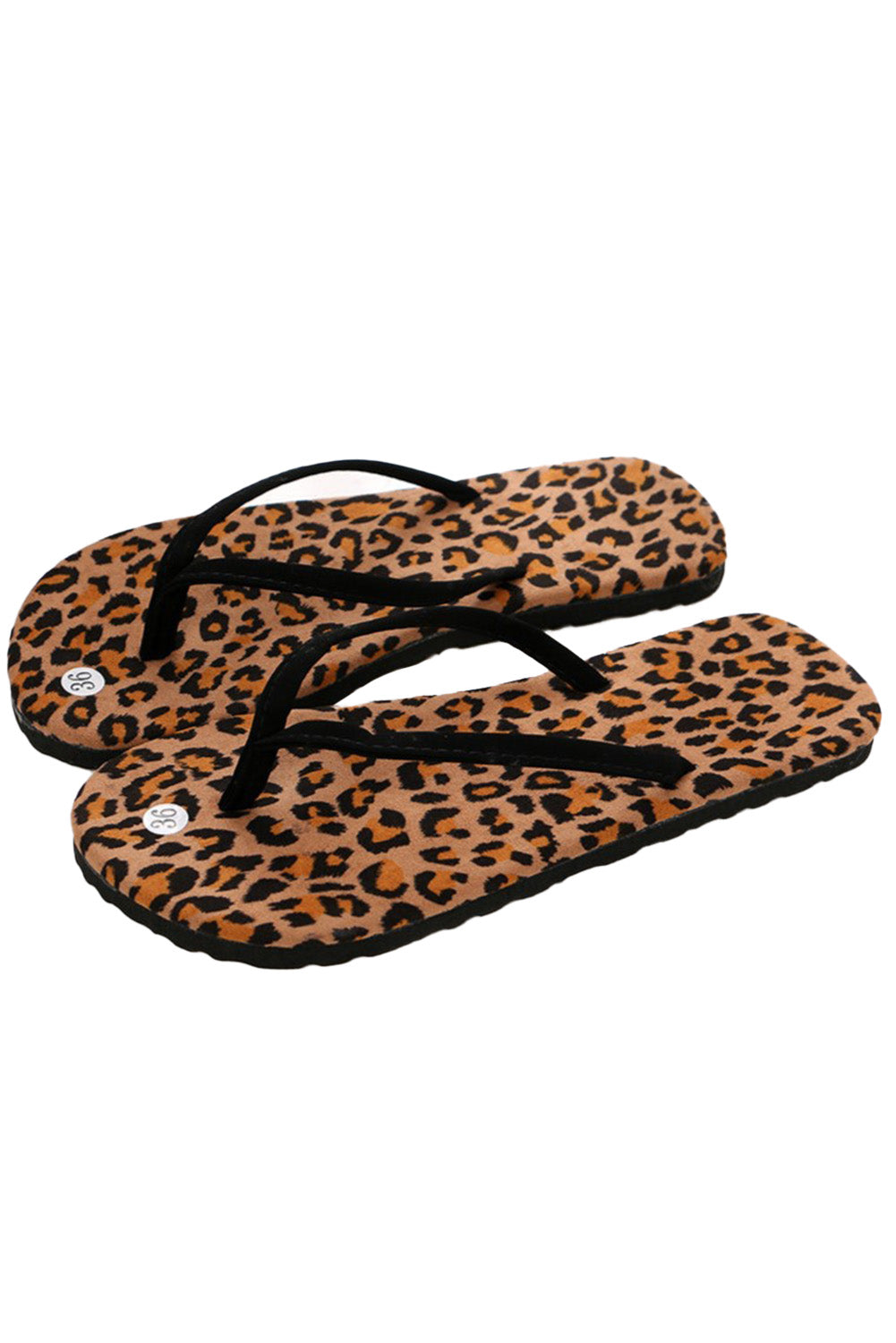 BH021331-20-37, BH021331-20-38, BH021331-20-39, BH021331-20-40, Women's Animal Print Flip Flops Non-slip Leopard Summer Sandals