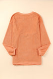 LC25312934-2014-S, LC25312934-2014-M, LC25312934-2014-L, LC25312934-2014-XL, LC25312934-2014-2XL, LC25312934-2014-3XL, Orange JOLENE Ribbed Corded Oversized Sweatshirt