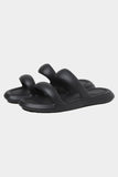 BH021388-2-37, BH021388-2-38, BH021388-2-39, BH021388-2-40, BH021388-2-41, Black Women's Open Toe Slides Two Band Thick Soled Slippers