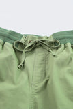 LC731204-9-S, LC731204-9-M, LC731204-9-L, LC731204-9-XL, LC731204-9-2XL, Green Cotton-Blend Casual Drawstring Shorts