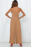 LC6411696-17-S, LC6411696-17-M, LC6411696-17-XL, LC6411696-17-L, Brown Jumpsuit