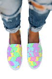 Women's Easter Bunny Print Slip on Canvas Shoes