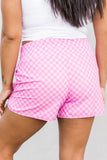 LC731248-1010-S, LC731248-1010-M, LC731248-1010-L, LC731248-1010-XL, Pink Leopard High Waisted Athletic Shorts