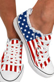 Women's American Flag Print Low Top Canvas Sneakers