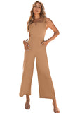 LC6411696-17-S, LC6411696-17-M, LC6411696-17-XL, LC6411696-17-L, Brown Jumpsuit