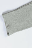LC25116809-11-S, LC25116809-11-M, LC25116809-11-L, LC25116809-11-XL, LC25116809-11-2XL, LC25116809-11-3XL, Gray Solid Color Patchwork Long Sleeve Top
