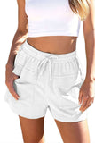 LC731329-1-M, LC731329-1-L, LC731329-1-XL, LC731329-1-S, White Unstoppable Explorer Pocketed Drawstring Shorts 