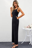 LC6411696-2-S, LC6411696-2-M, LC6411696-2-XL, LC6411696-2-L, Black Jumpsuit