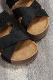 Braided Sandals for Women Criss Cross Beach Travel Platform Slippers