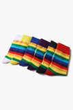 BH041619-1, White Pride Sport Socks Men Women Rainbow LGBTQ Accessories Socks