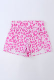 LC731248-10-S, LC731248-10-M, LC731248-10-L, LC731248-10-XL, Pink Leopard High Waisted Athletic Shorts