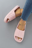 BH022533-10-37, BH022533-10-39, BH022533-10-41, BH022533-10-38, BH022533-10-40, Pink Slides for Women Open Toe Ribbed Slip-On Shower Slippers Indoor & Outdoor Sandals