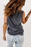 LC2569357-11-S, LC2569357-11-M, LC2569357-11-L, LC2569357-11-XL, LC2569357-11-2XL, Gray Women Pride Tank Top Rainbow Heart Print Sleeveless LGBT Distressed Tank