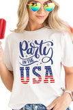 LC25221217-1-S, LC25221217-1-M, LC25221217-1-L, LC25221217-1-XL, LC25221217-1-2XL, White Patriotic Shirts for Women Party In the USA Flag Print Crew Neck Graphic Tee