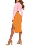 LC6115635-14-S, LC6115635-14-M, LC6115635-14-L, LC6115635-14-XL, Orange dress set