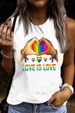 LC2569488-1-S, LC2569488-1-M, LC2569488-1-L, LC2569488-1-XL, LC2569488-1-2XL, White Love is Love Women's Gay Pride Tank Tops Casual Summer Sleeveless Shirt