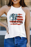 Women 4th of July Patriotic Shirt God Bless America Flag Graphic Tank Top