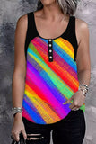 LC2569549-22-S, LC2569549-22-M, LC2569549-22-L, LC2569549-22-XL, LC2569549-22-2XL, Multicolor Women Gay Pride Sleeveless T Shirts LGBT Rainbow Tank Top