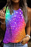 LC2569588-22-S, LC2569588-22-M, LC2569588-22-L, LC2569588-22-XL, LC2569588-22-2XL, Multicolor Womens Rainbow Gay Pride Tank Top Sleeveless LGBT T Shirt