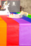 BH051090-22, Multicolor Rainbow Tablecover Pride LGBTQ Table Party Supplies Accessory