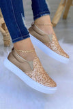 Women's Sequin Thick Sole Lefu Shoes Loafers