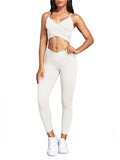 Women's Two Piece Active Sets Crop Cami Top and Leggings Workout Outfits
