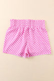 LC731248-1010-S, LC731248-1010-M, LC731248-1010-L, LC731248-1010-XL, Pink Leopard High Waisted Athletic Shorts