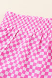 LC731248-1010-S, LC731248-1010-M, LC731248-1010-L, LC731248-1010-XL, Pink Leopard High Waisted Athletic Shorts