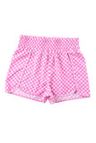 LC731248-1010-S, LC731248-1010-M, LC731248-1010-L, LC731248-1010-XL, Pink Leopard High Waisted Athletic Shorts