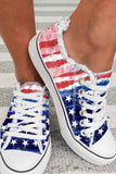 BH022750-19-38, BH022750-19-39, BH022750-19-40, BH022750-19-41, BH022750-19-42, BH022750-19-43, Stripe American Flag Canvas Shoes Low Cut Lace up Walking Shoes