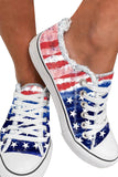 BH022750-19-38, BH022750-19-39, BH022750-19-40, BH022750-19-41, BH022750-19-42, BH022750-19-43, Stripe American Flag Canvas Shoes Low Cut Lace up Walking Shoes
