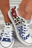 BH022752-19-38, BH022752-19-39, BH022752-19-40, BH022752-19-41, BH022752-19-42, BH022752-19-43, Stripe Womens Canvas Shoes Leopard American Flag Print Walking Shoes