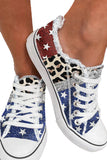 BH022752-19-38, BH022752-19-39, BH022752-19-40, BH022752-19-41, BH022752-19-42, BH022752-19-43, Stripe Womens Canvas Shoes Leopard American Flag Print Walking Shoes