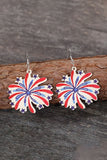 Women's Flag Fireworks Print Eardrop