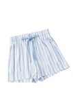 LC731251-4-S, LC731251-4-M, LC731251-4-L, LC731251-4-XL, Sky Blue Vertical Stripes Print Shorts with Pockets