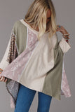 LC25121849-22-S, LC25121849-22-M, LC25121849-22-L, LC25121849-22-XL, LC25121849-22-2XL, Multicolor Exposed Seam Patchwork Oversized Top