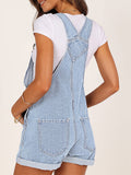 LC784727-4-S, LC784727-4-M, LC784727-4-L, LC784727-4-XL, LC784727-4-2XL, Sky Blue Denim Overalls