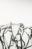 LC6115406-1-S, LC6115406-1-M, LC6115406-1-L, LC6115406-1-XL, White Abstract Vein Print V Neck Ruffle Maxi Dress