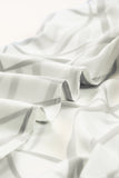 LC6115406-1-S, LC6115406-1-M, LC6115406-1-L, LC6115406-1-XL, White Abstract Vein Print V Neck Ruffle Maxi Dress