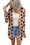 LC2541932-20-S, LC2541932-20-M, LC2541932-20-L, LC2541932-20-XL, LC2541932-20-2XL, Leopard Printed Open Front Cardigan 