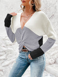 LC2723012-102-S, LC2723012-102-M, LC2723012-102-L, LC2723012-102-XL, Black And White sweater