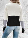 LC2723012-102-S, LC2723012-102-M, LC2723012-102-L, LC2723012-102-XL, Black And White sweater