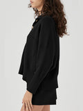 LC275043-2-S, LC275043-2-M, LC275043-2-L, LC275043-2-XL, Black sweater sets