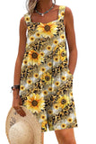 Women's Sunflower Leopard Color Block Adjustable Rompers