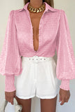 LC2553464-10-S, LC2553464-10-M, LC2553464-10-L, LC2553464-10-XL, LC2553464-10-2XL, Pink blouse