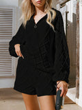 LC275051-2-S, LC275051-2-M, LC275051-2-L, LC275051-2-XL, Black sweater sets