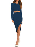 LC6115635-305-S, LC6115635-305-M, LC6115635-305-L, LC6115635-305-XL, Dark Blue dress set