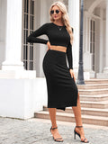 LC6115635-2-S, LC6115635-2-M, LC6115635-2-L, LC6115635-2-XL, Black dress set